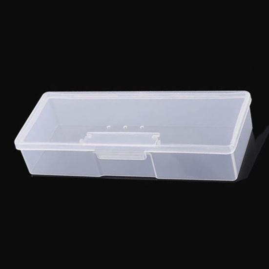 Transparent Nail Supplies Brush Kit Storage Box Plastic Container Organizer Case