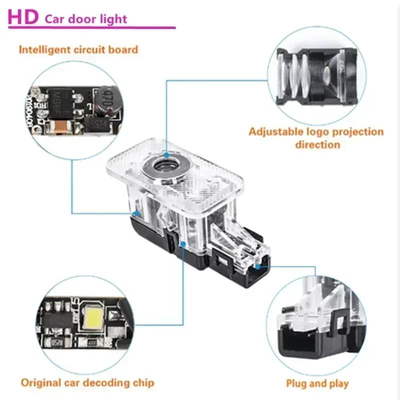 2pcs For Lynk&co 01 03 05 2020-2024 Car Door Laser Projection Ambient Light Led Decoration Car Accessories Para Auto Tools