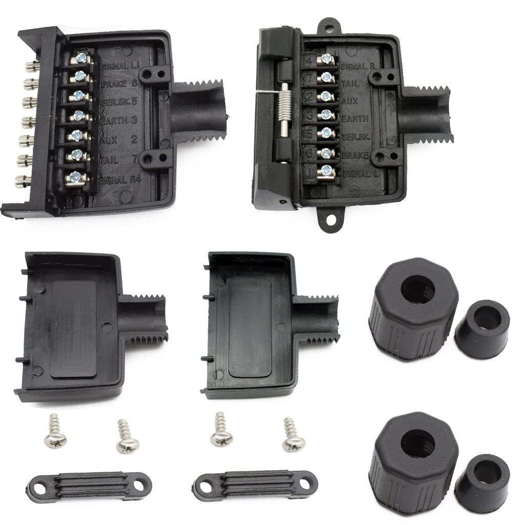 Кабель для прицепа 7-контактный плоский штекер для прицепа штекер розетка лодка портативный караван адаптер разъем штекер розетка комплект пара прочный адаптер для каравана лодки