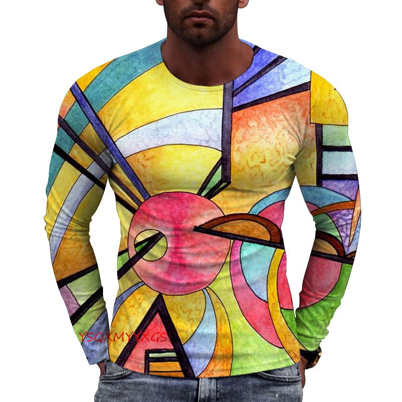 Футболка с 3D-принтом от World Famous, абстрактное искусство, для мужчин и женщин, уличный хип-хоп, с круглым вырезом и длинным рукавом, модная повседневная верхняя статья