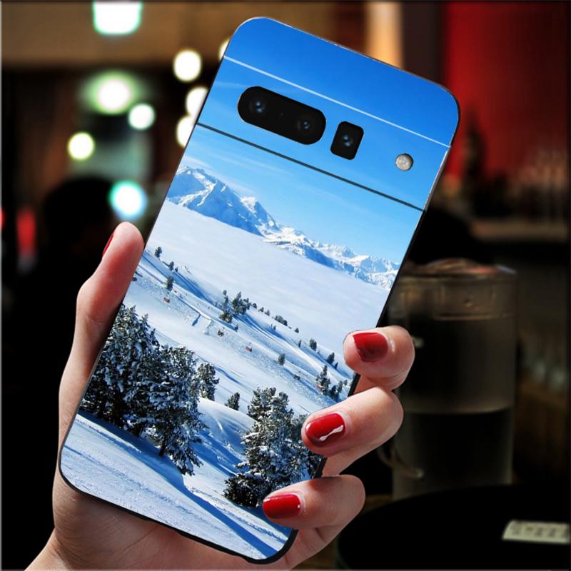 Чехол для телефона Google Pixel 10 9 Pro XL 9A 8 7 6 Pro Pixel 8A 7A 6A Pixel 8 7 6 5 Снег Умри Лыжи Сноуборд Спорт