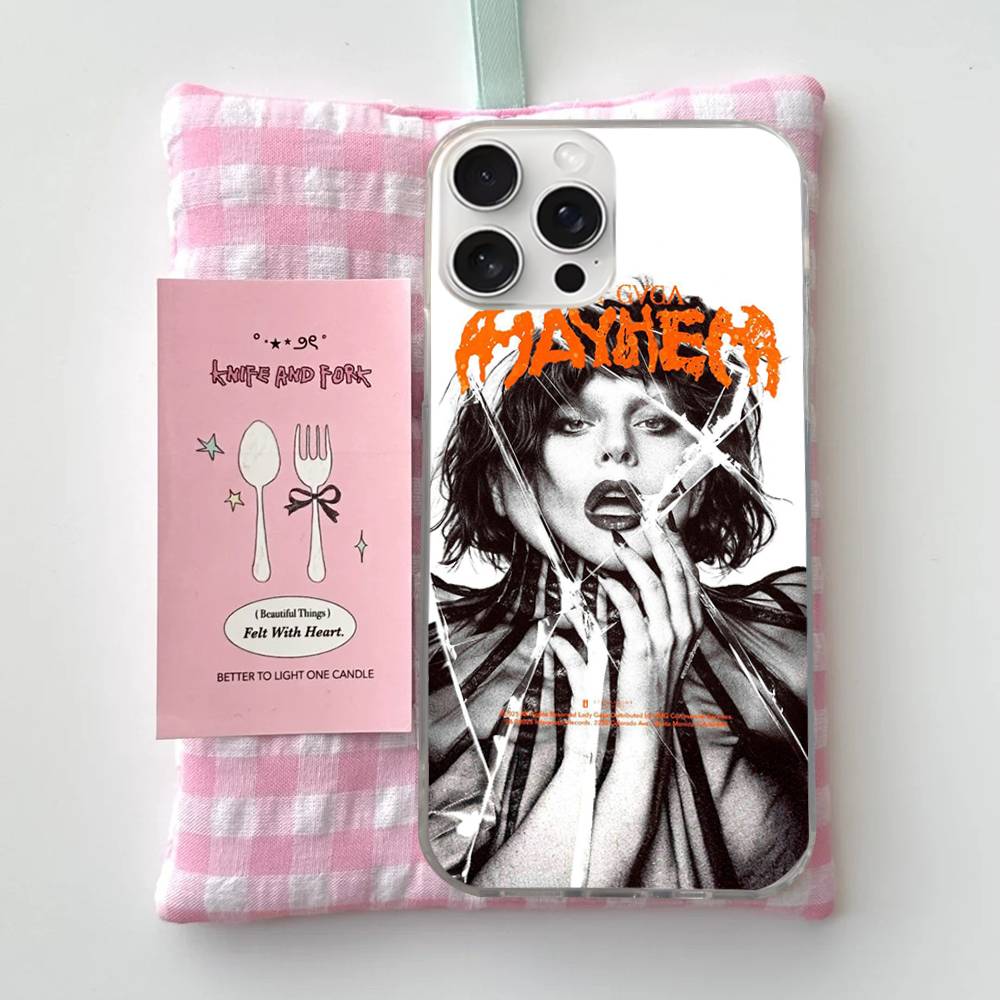 Чехол для телефона Singer L-Lady G-Gaga Для iPhone 11 12 13 14 15 16 17 Plus Pro Max Сатиновый Лазерный Глянцевый Чехол