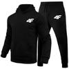 Comfortable Men's High Quality Sportswear Hoodie + Pants Suit Casual Sweatshirt Set
