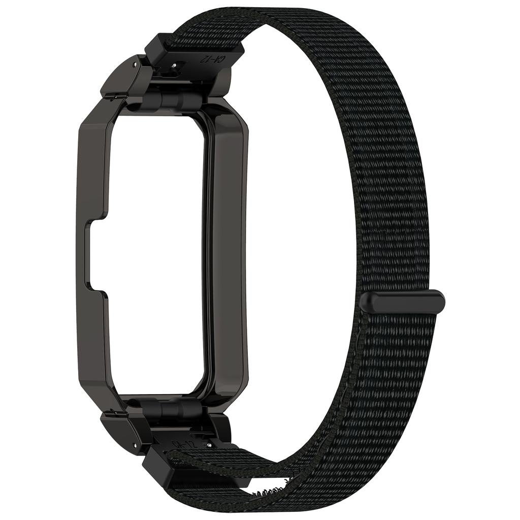 Ремешок для часов для Huawei Band 10/10 NFC/9/9 NFC/8/8 NFC, нейлоновый ремешок на липучке с металлическим корпусом