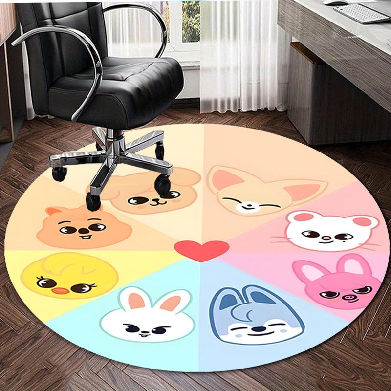1pc Kpop Team1 Design Printed Area Round Carpet for Bedroom Living Room Home Decor Rugs Mat Non Slip Mat Rug for Bedside