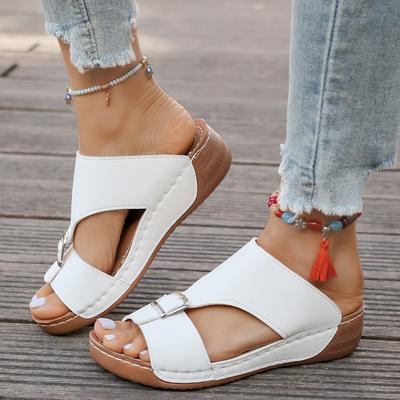 Летние новые большие римские сандалии женские блестящие сандалии на толстом каблуке с толстым дном пляжная обувь