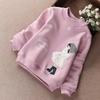 Girls' Sweaters Spring And Autumn Teenagers Children's Korean Foreign Long-Sleeved Cartoon Tops Children's Bottoming Shirt