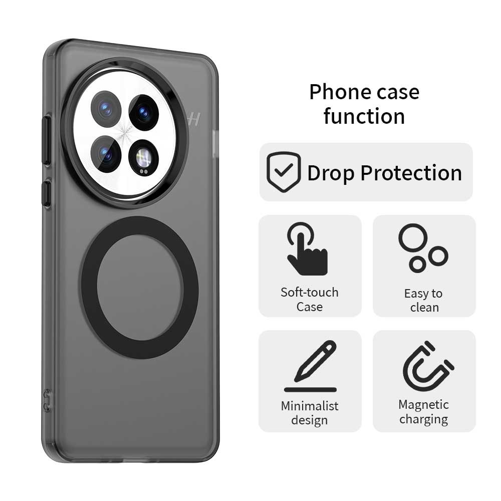 Slim Matte Clear Magnetic Wireless Charging Armor For Magsafe Case For Oneplus 13 Military Shockproof Candy Color Frosted Cover