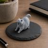 3D-печатная статуэтка зевающего кота, милая фигурка спящего кота для полки, спальни, современный минималистичный декор для дома, подарок для любителей кошек