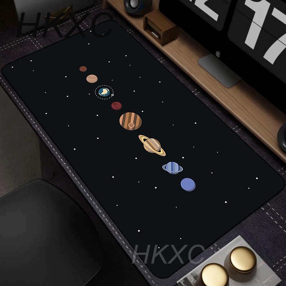 Коврик для мыши Планеты Солнечной системы Большой XXL Игровой коврик для мыши Киберспорт Игрок Длинный коврик для стола Офисная клавиатура Резиновый нескользящий коврик для мыши
