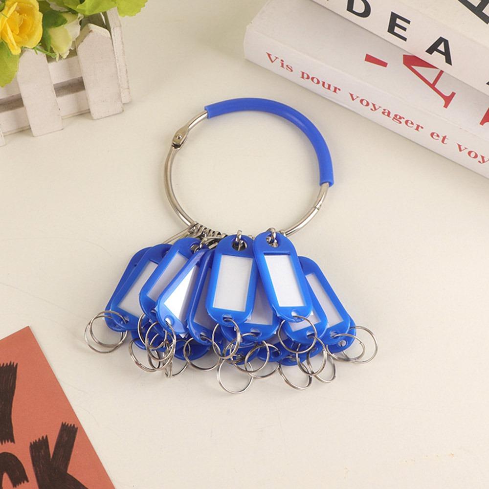 Plastic Key Tags Transparent Window Key Chains New Key Storage Ring  Key Classification