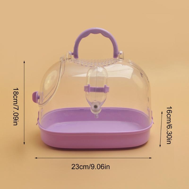 Pet Carriers Box for Hamster Carry Cage Small Animals Travel Box with Water Bottle GuineaPigs Pet Transport Carry Case