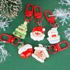 Cute Cartoon Christmas Pendant Santa Claus Tree Snowman Keychain Car Key Ring Backpack Decoration Accessories Children Gifts