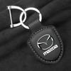 AAEY1 Кожаный Брелок для Ключей Автомобиля Типа Щит Брелок-Кольцо для Mazda M3 M6 MP Skyactiv Axela Atenza Biante BT-50 CX-30 Автоаксессуары