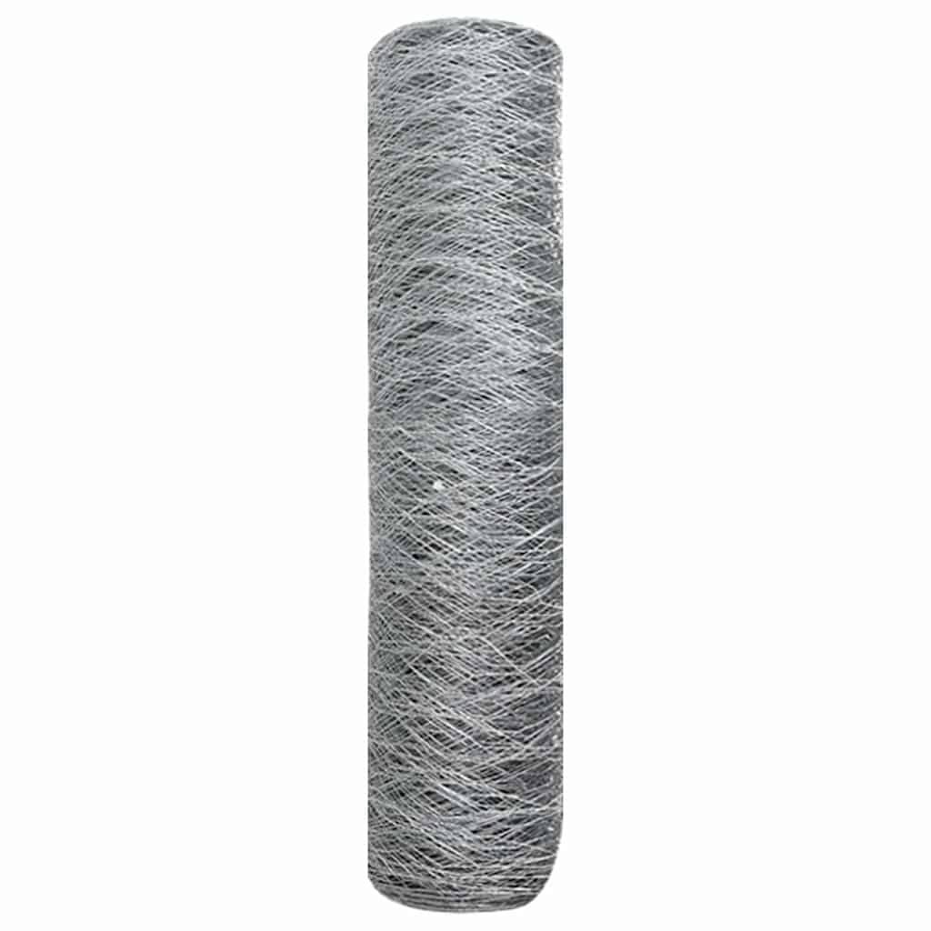 Hexagonal Fence Silver 0.4 x 10 m Galvanized Steel