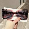 2025 Модные солнцезащитные очки большого размера с градиентными линзами — шикарная оправа с черепаховым и леопардовым принтом, материал ПК с антибликовым покрытием