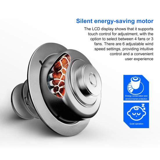 Laptop Cooling Pad with USB Ports 6 Wind Speeds Fast Heat Dissipation