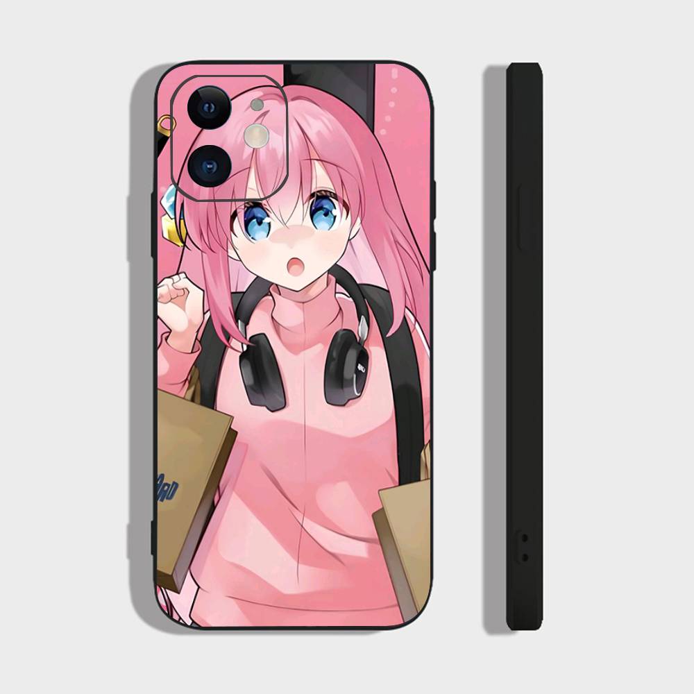 Чехол для телефона Gotou Hitori Аниме B-Bocchi The Rock Для iPhone 17 Air 16 15 14 13 Pro Max 11 12 Черный Силиконовый Чехол