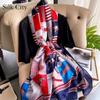High-quality Luxurious Silk Scarves Headband Scarfs Neck Scarf For Women Chain Silk Scarf Women's Decorative Shawl