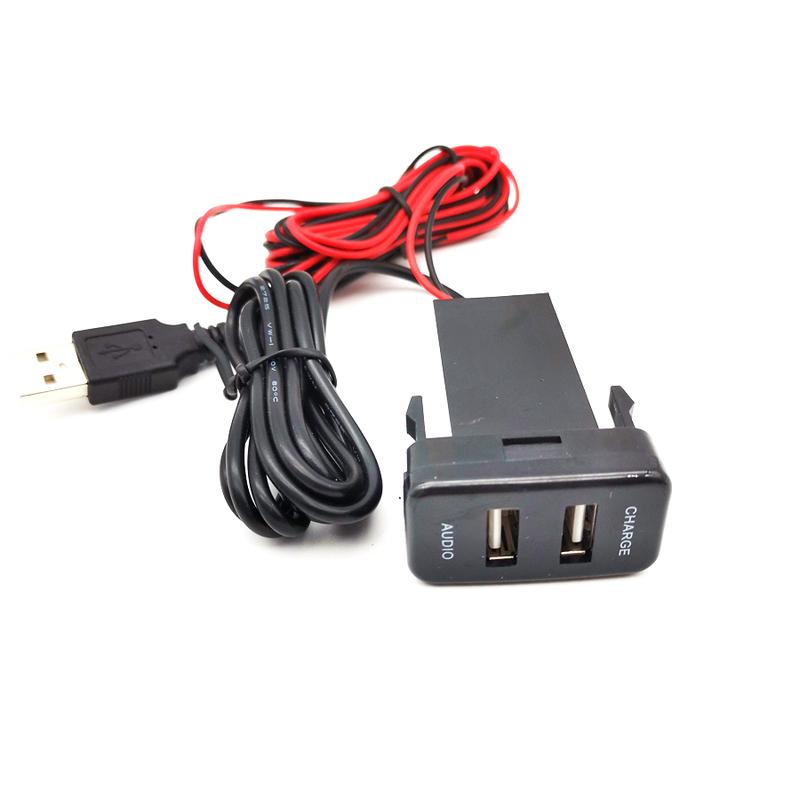 Автомобильный светодиодный двойной USB (Зарядное устройство + Аудио ) Порт подходит для Toyota FJ Cruiser Highlander Tacoma
