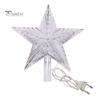 Рождественская елка Топпер Звезда со светодиодной подсветкой Креативная форма Plug-Play IP65 Водонепроницаемая светящаяся пятиконечная звезда Орнамент рождественской елки