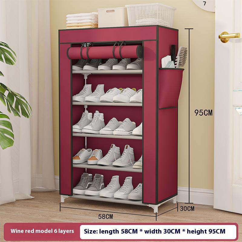 Multilayer Nonwoven Shoes Storage Cabinet Dust-proof Shoe Rack Storage Rack Space-saving Dustproof Shelf For Home Corridor