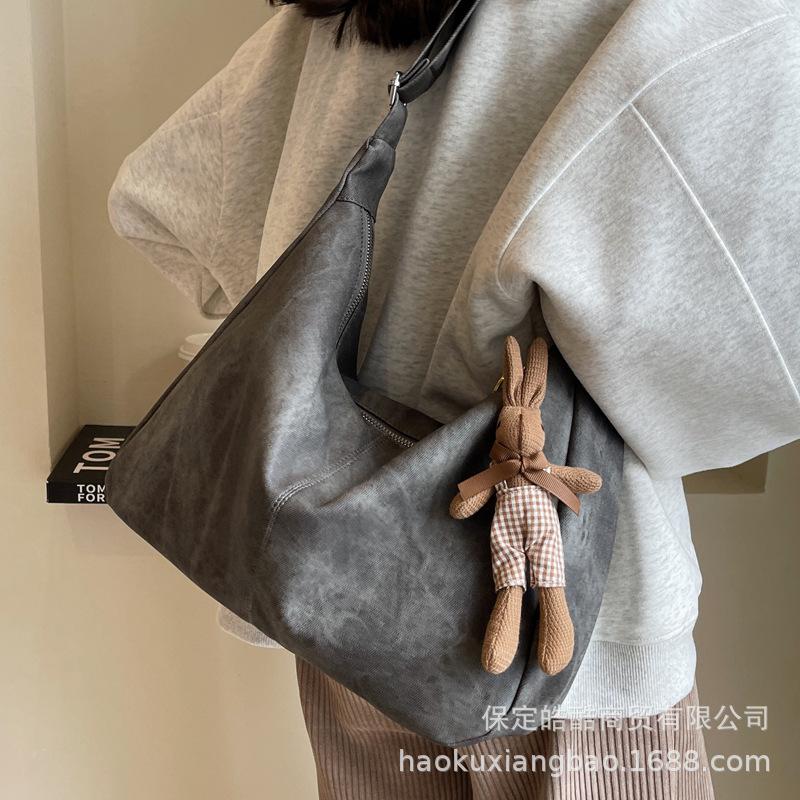 Сумка большой вместимости женская осень-зима 2025 новая модная нишевая дизайнерская на плечо сумка-мессенджер ретро женская сумка-тоут