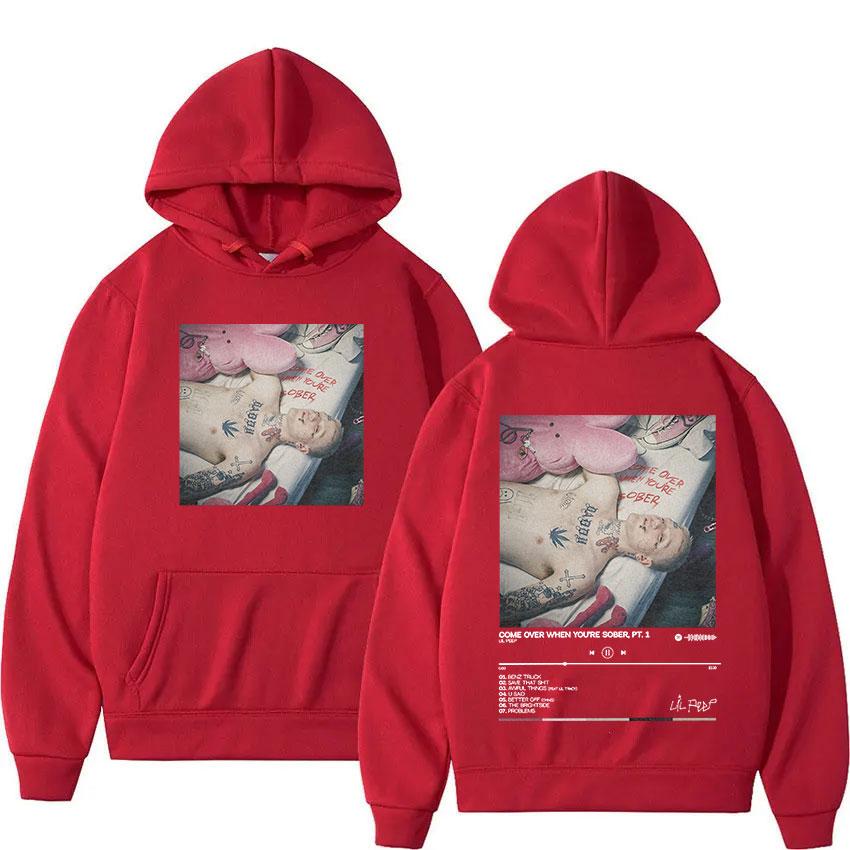 Худи с принтом альбома рэпера Lil Peep Высококачественный модный пуловер Толстовка Мужская Женская Ретро Хип-хоп Оверсайз Худи Уличная одежда