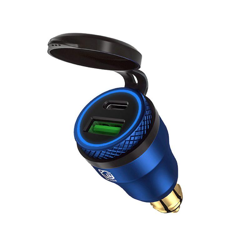 Водонепроницаемый Мотоциклетный 12В 24В QC3.0 USB Type C PD Быстрый Зарядник Адаптер Питания Hella DIN Розетка для BMW Ducati Мотоцик