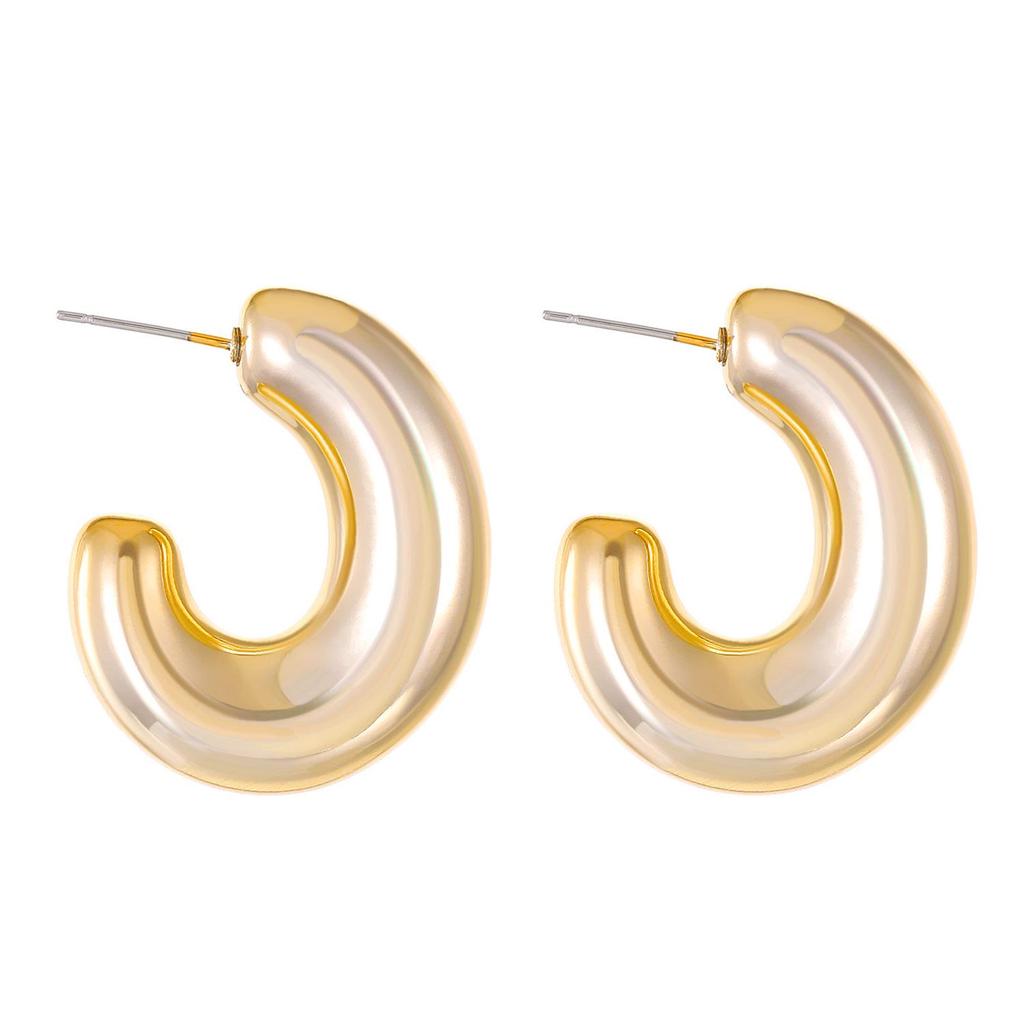 Women's European & American Style Thick Cylindrical Ear Cuff Earrings
