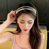 Women Three Layers Pearls Hair Bands Elegant Sweet Headband Hair Hoop Head Band Korean Handmade Wedding Gift Hair Accessories