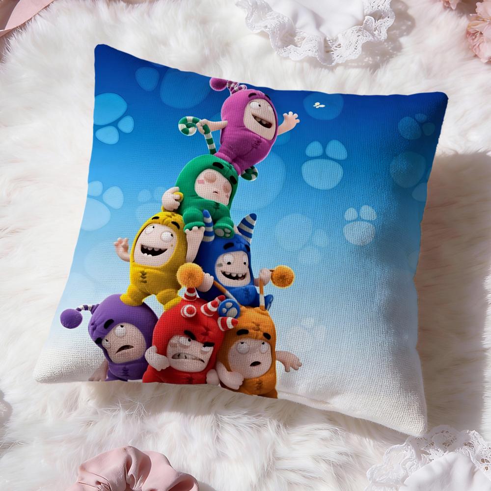 Милая Мультяшная Наволочка O-Oddbods Премиум Комфорт Двусторонняя Наволочка - Дизайн Два в Одном для Любой Комнаты и Салона Автомобиля