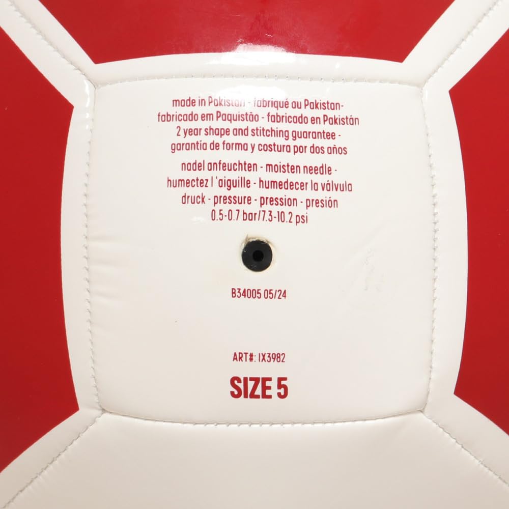 Adidas EPP Club Soccer Размер AF5935WR x Размер и Мяч, 5, (Белый Красный, 5, Мужской Женский)