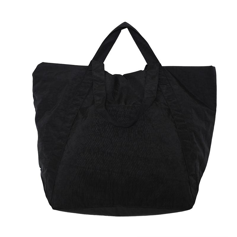 Большая вместительная сумка для покупок из нейлона, переносная одежда для прогулок, для занятий йогой, одно плечевая сумка, однотонная женская сумка