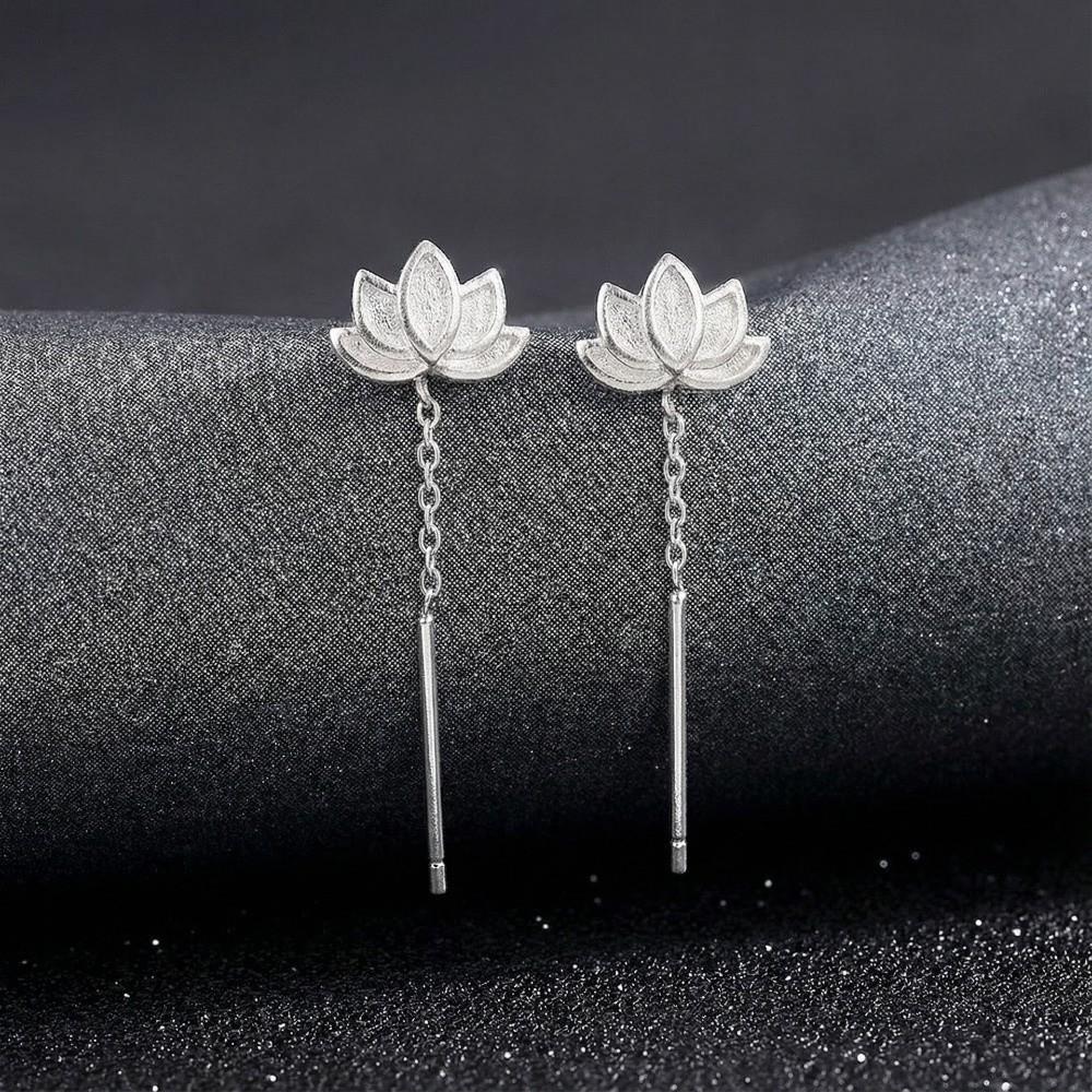 Trendy Style Charm Metal Earrings Elegant Flower Drooping Earring Special Events