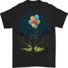 A Teddy Bear Holding Balloons Fantasy Mens T-shirt Cotton