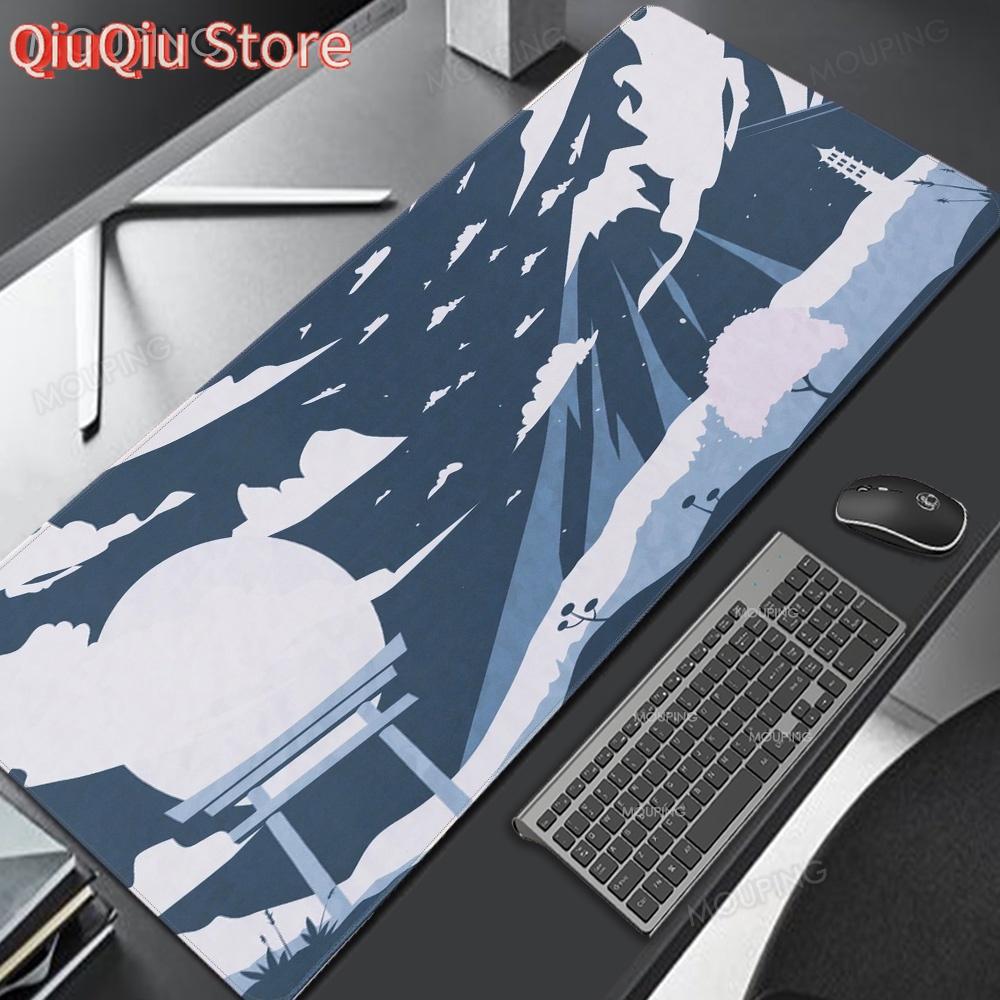 Space Mouse Pad Company Desk Mat Aesthetics 90x40 80x30 Pc Accessories Laptop Pad Large Table Mat Keyboard Deskmats Blue Office