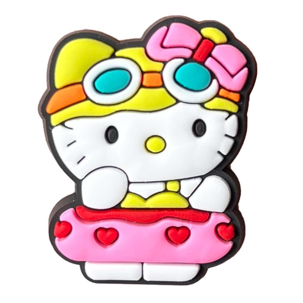 Одиночная штука Мультяшные мягкие резиновые ПВХ подвески для обуви Hello Kitty - Набор из 83 штук для DIY Подарочный набор