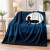Kiki's Delivery Service Jiji Flannel Throw Blanket Soft Warm Cozy For Sofa Bed Indoor Home Bedroom Use