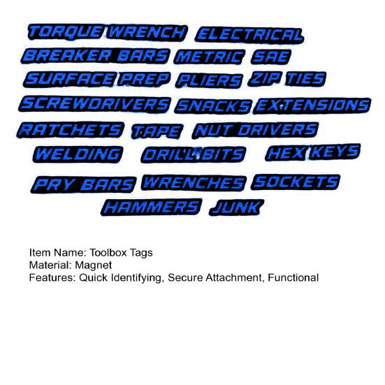 18 шт. Бирки для ящиков инструментальных ящиков Магнитные наклейки для организации ящиков для инструментов Этикетки для ящиков для инструментов Магниты для быстрой идентификации ящиков инструментальных ящиков