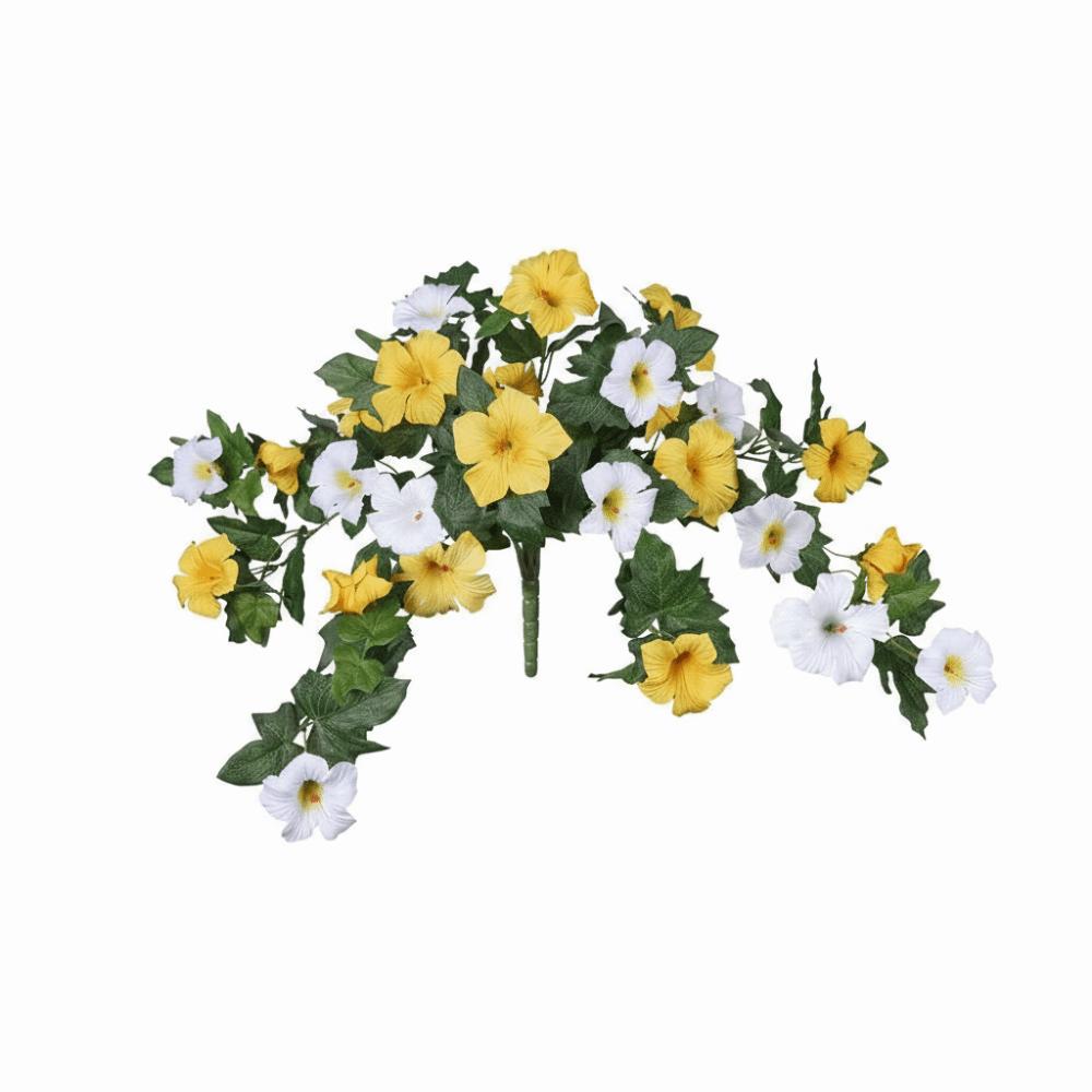 UV Resistant Morning Glory Flowers Silk Material Artificial Trumpet Flower Home Decor