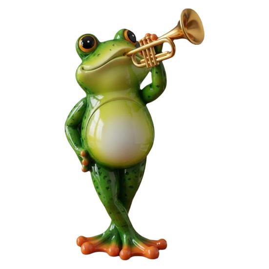 Статуэтка Лягушки-Музыканта Yousheng, вырезанная вручную, украшение лягушки с УФ-покрытием, миниатюрная полирезиновая фигурка, играющая на музыкальном инструменте, декор для сада