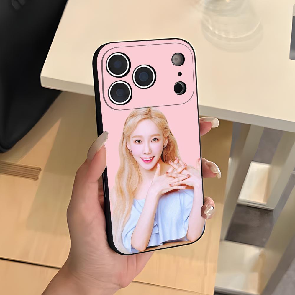 Singer Taeyeon Girl Phone Case For IPhone 17 Air 16 E Pro Max 15 14 13 Mini 12 Pro 11 Max Plus Black Soft Shell