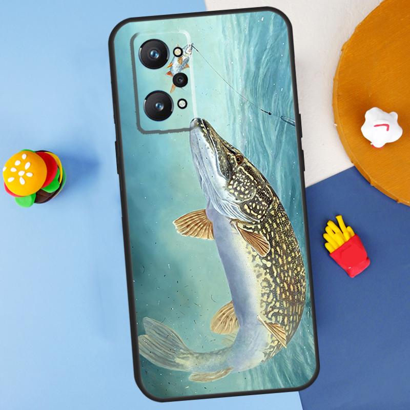Рыболовная приманка Щука Для Realme C55 C67 C61 C75 C53 C51 C21Y C25S GT 6 6T 5 GT7 Pro 10 11 12 13 14 Pro Plus Чехол