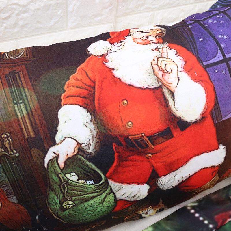 Classic Christmas Kids Duvet Cover Pillow Cases Quilt Cover Santa Claus Bedding Ensemble