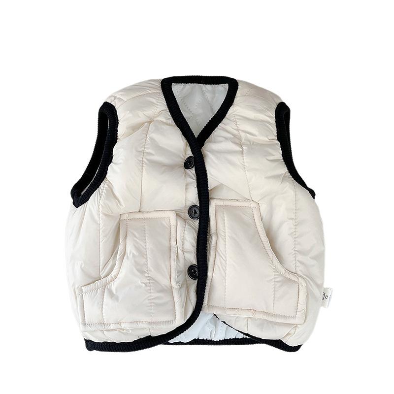 Children'S Clothing Boys' Winter Clothing Padded Cotton Thickened Three-Piece Set Baby Winter Handsome Vest Warm Jacket
