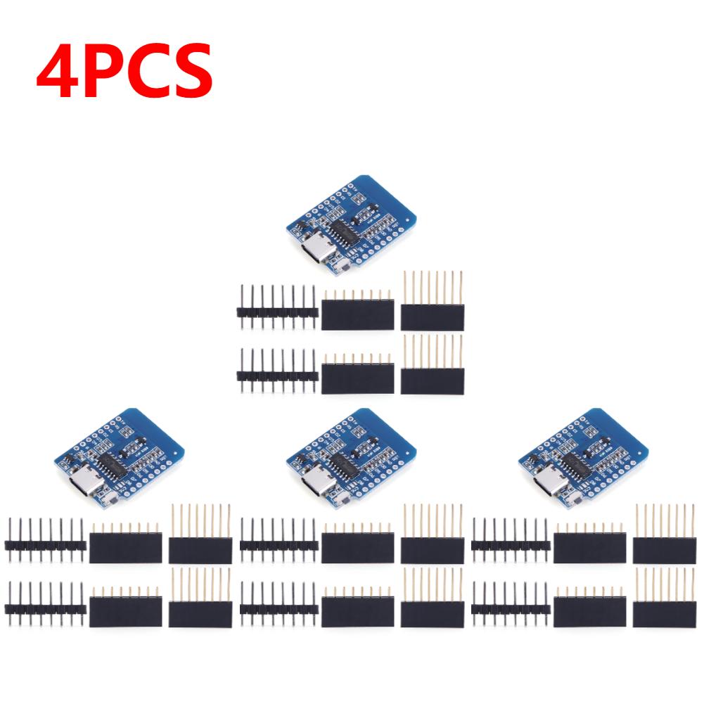 10-1 шт. D1 Mini TYPE-C/Micro USB ESP8266 ESP-12F CH340G V2 Модуль WiFi D1 Mini Плата разработки 3,3 В с пинами для Arduino
