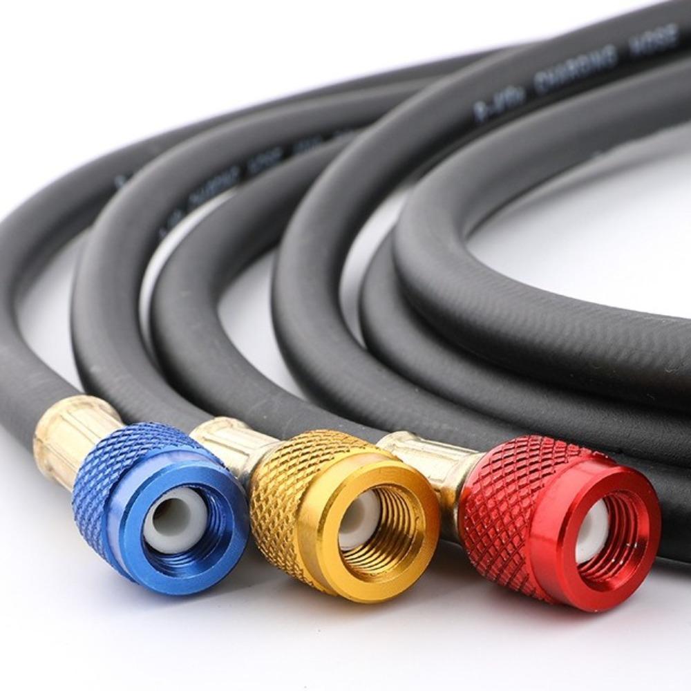 1/4 Inch SAE AC Refrigerant Charging Hoses Freon Charging Hose Set Commercial Refrigeration