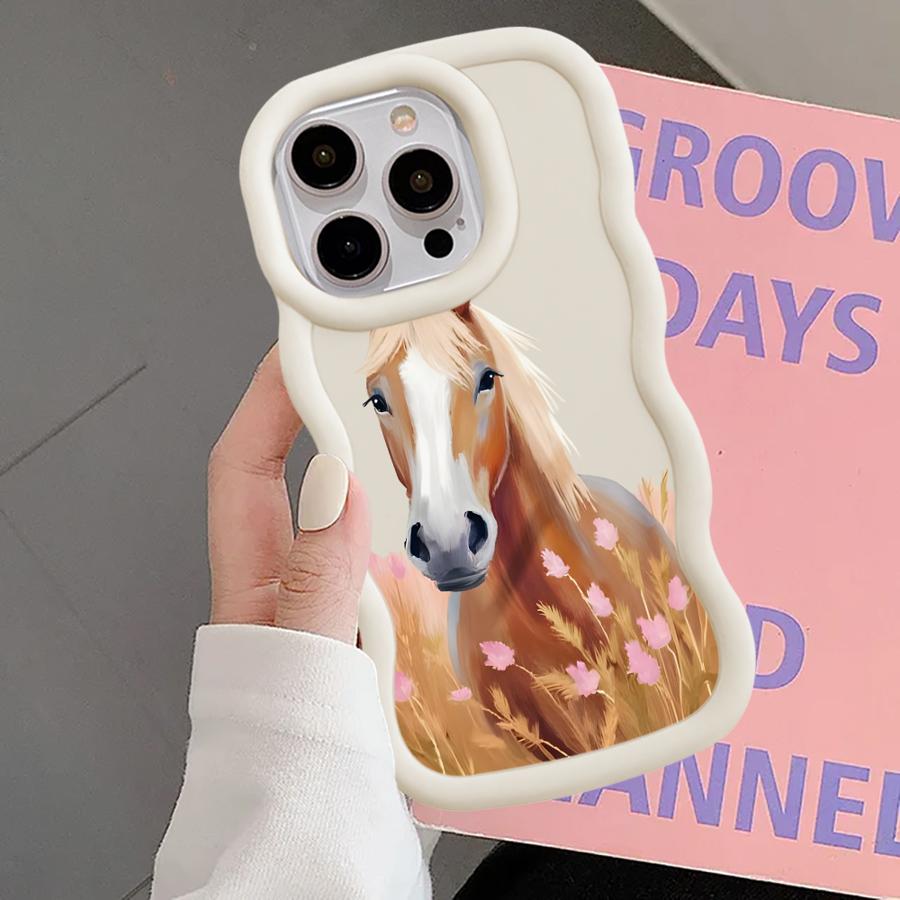 Чехол для iPhone XR 17 Air 16 Pro Max 8 14 11 15 Plus 12 13 Мягкая накладка на телефон Крутая Лошадь