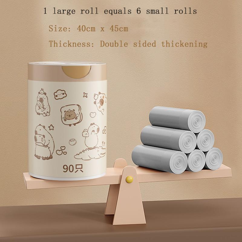 90 Pcs Cartoon Print Garbage Bag Household Kitchen Large Capacity Thickened Garbage Bags Cleaning Waste Bag Plastic Bag